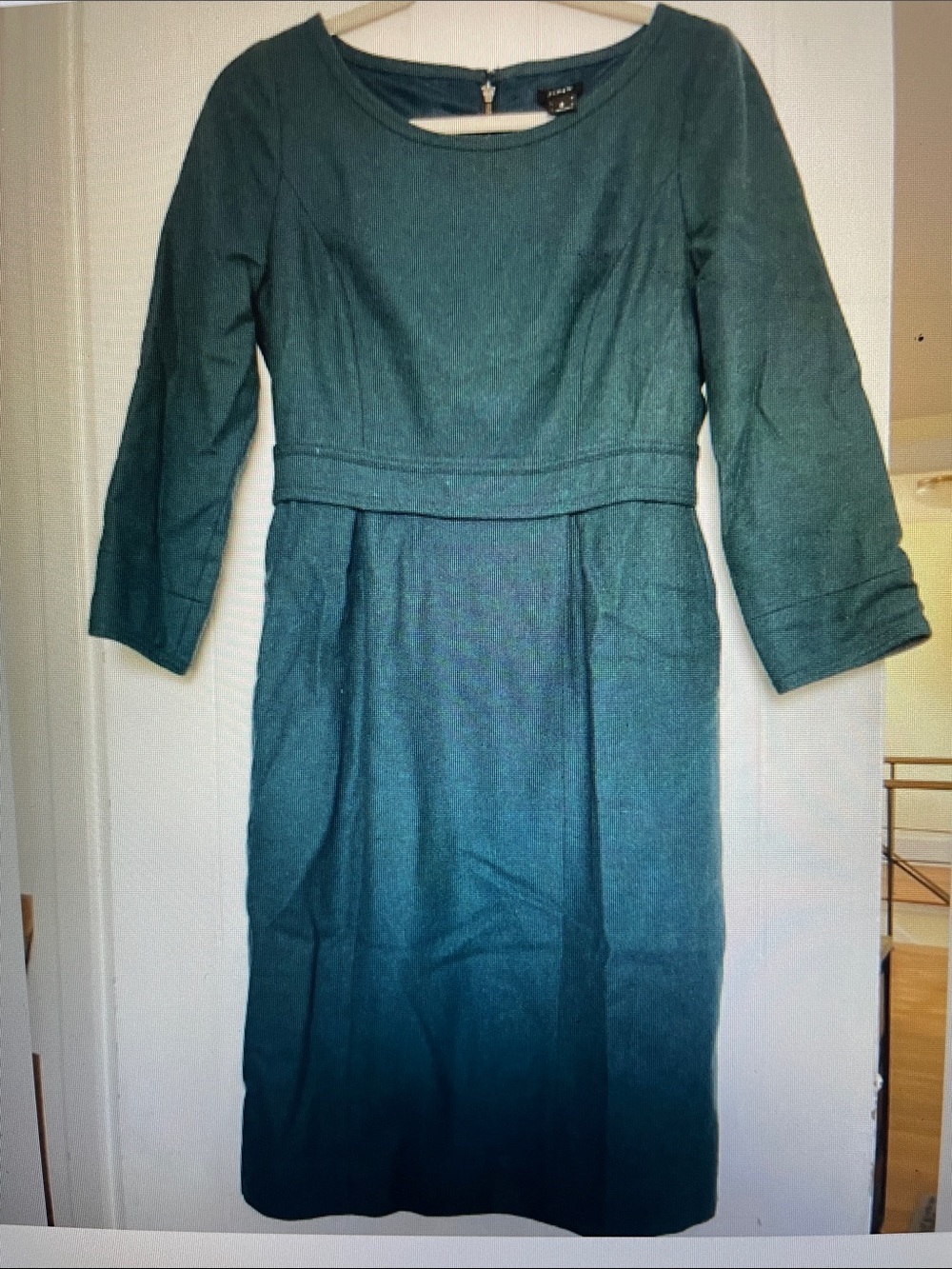 J. Crew Emerald Green Midi Sheath Dress
